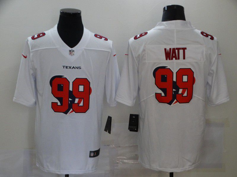 Men Houston Texans 99 Watt White shadow 2020 NFL Nike Jerseys